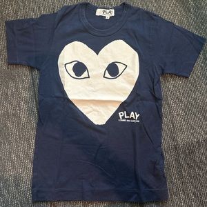 CDG Play Navy Blue Tshirt